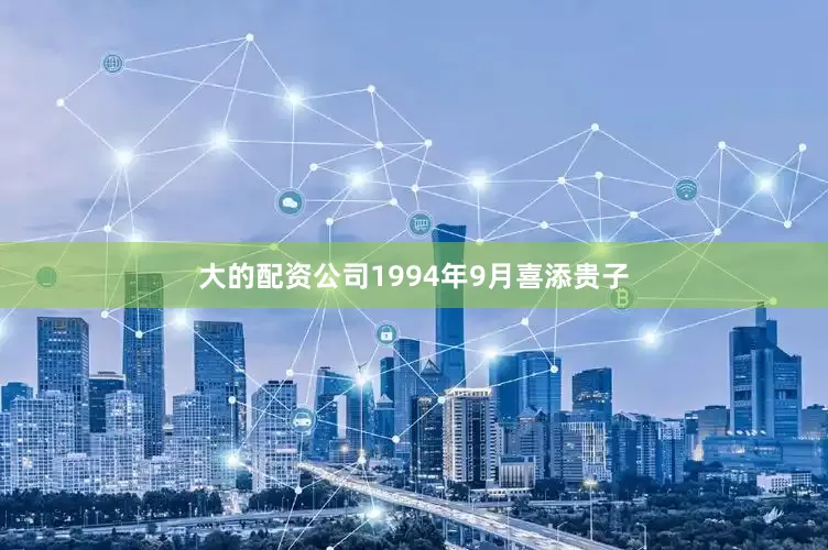 大的配资公司1994年9月喜添贵子